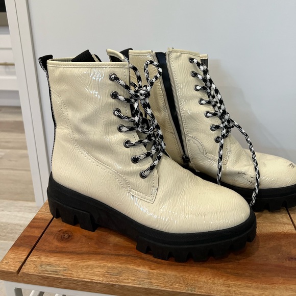 Franco Sarto Shoes - White combat boots